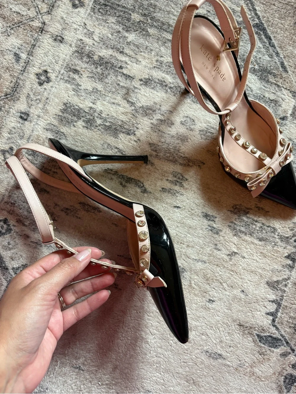 kate spade spade cream pumps